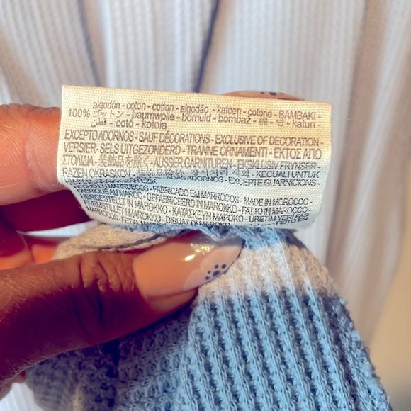 Zara NWOT Textured Woven Sleeveless Maxi Blue snap down Dress With Belt Woman M - Picture 3 of 5